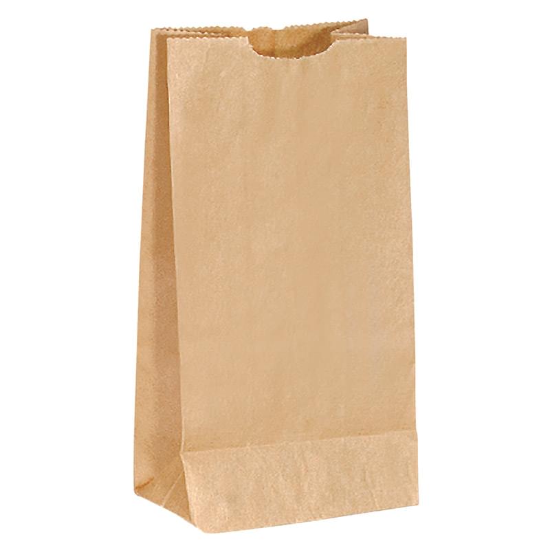 Popcorn Bag-White/Brown