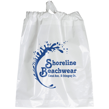 12 W x 14-7/8 H x 3 - Zodiac Poly-Draw Plastic Tote Bags 